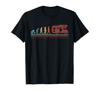 Autocaravana Evolución Camper RV Vintage Regalos Campistas Camiseta