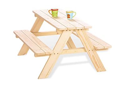 Pinolino Grupo de assentos infantis 'Nicki para 4', natureza, pinho, L 90 cm, B 79 cm, H 50 cm