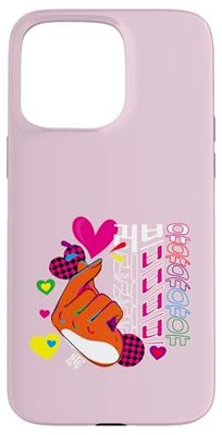 love U Korea Ver. / heart / heart / finger Case for iPhone 15 Pro Max