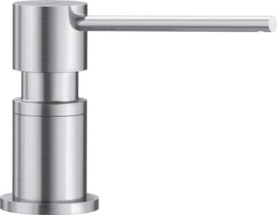 BLANCO LATO – Distributeur de Liquide Vaisselle encastrable pour évier de Cuisine – Remplissage Facile par Le Haut – Réservoir de 500 ML – Finition Acier Inoxydable – 525809 S