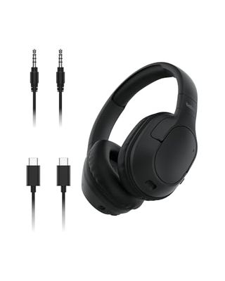 Belkin SoundForm Surround Casque Bluetooth sans Fil (ENC, Circum-aural avec 60h d'autonomie, Oreillettes Douces au Toucher, pour iPhone, Galaxy, iPad, Voyage, Maison ou Bureau, Noir)
