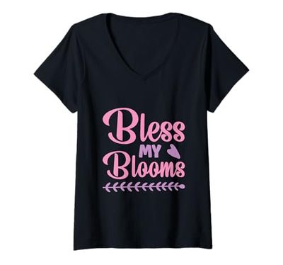 Womens Cute and Funny Gardening for Plant Lover and Who Love Nature V-Neck T-Shirt