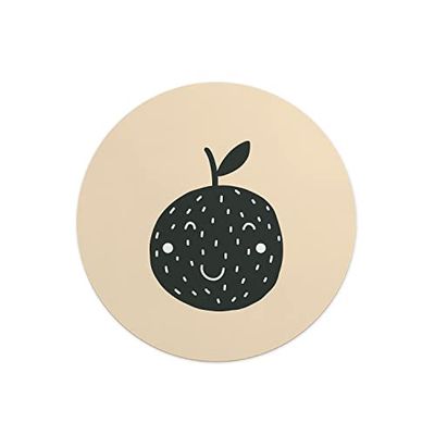 Questo Casa, Digitalt tryck runt musmatta, halkfri undersida för kontor och hem, diameter: 22 cm