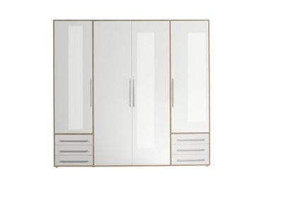 Stella Trading Armadio da Camera da Letto, Legno ingegnerizzato Melamina, Rovere Bianco Sonoma, Breite 206 cm