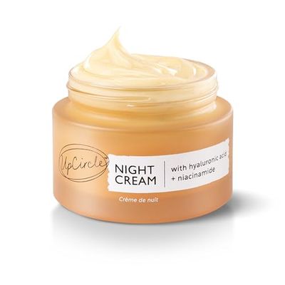 UpCircle Crema Notte con Acido Ialuronico + Niacinamide 55 ml - Proprietà anti-età nutriente e inodore per pelli sensibili - Vegan Cruelty-Free
