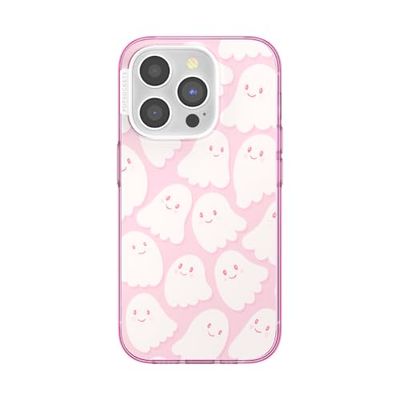 PopSockets Custodia per iPhone 15 Pro compatibile con MagSafe, custodia per iPhone 15 Pro, compatibile con ricarica wireless, solo custodia - Kawai Ghosties