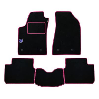 Set Tappetini realizzato per RENAULT MODUS anno dal 2004 al 2008 in Moquette tessuto di velluto Made in Italy NERI c/Logo +bordi