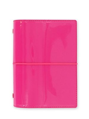 Filofax Pocket Domino Patent Organiser - Hot Pink