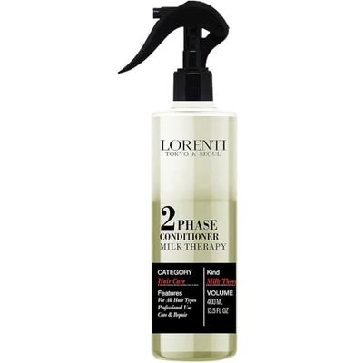 LORENTI TOKYO & SEOUL Après-shampoing 2 phases pour cheveux 400 ml | Cure capillaire | Traitement en spray | Démêlant sans rinçage en spray pour cheveux normaux à secs | Après-shampoing deux phases