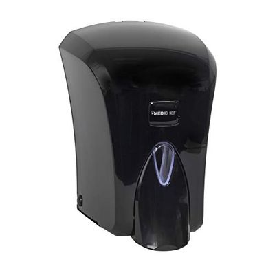 Medichief MDM1000B Distributeur de savon mural avec bouton poussoir pour maison, bureau, hôtel et salle de bain