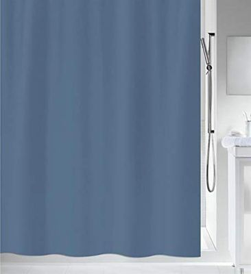 Spirella 240 x 180, Azul colección Primo, Cortina de Ducha Textil, 100% Polyester