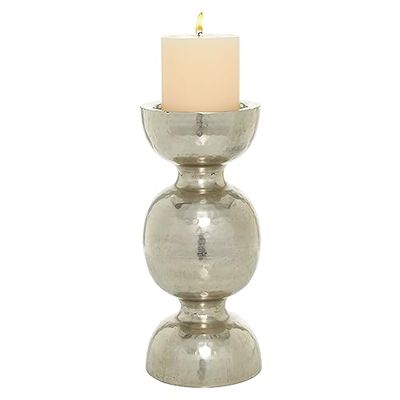 Deco 79 32879 Metal Candle Holder 14" H, 6" W