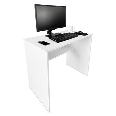 Dreaming Online Wit, bureau, computertafel, kleur, praktisch en functioneel, afmetingen: 90 cm (breedte) x 49,5 cm (diepte) x 77 cm (hoogte), hout, 90 x 49,5 x 77 cm