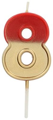 Folat 18708 Kaars Retro Cijfer 8 Rood