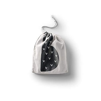 Bonamaison Imprimé Sacs de Coton avec Cordon, Sac D'Épicerie, Sac À Provisions, Réutilisables, Écologique, Pliable, Taille: 20x30 Cm