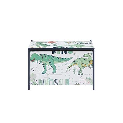 House & Homestyle Dino Storage Box 36.6 x 59.5 x 39.1cm – Decorative & Practical, Perfect for Clearing Clutter in Bedrooms or Playrooms