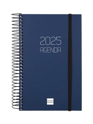 Finocam - Spiral Agenda Opaque 2025 1 Day Page January 2025 - December 2025 (12 months) Spanish Blue