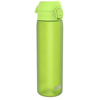 Ion8 Botella Agua, 500ml, a Prueba de Fugas, Fácil de Abrir, Cerradura Segura, Apta para Lavavajillas, Sin BPA, Asa de Transporte, Fácil de Limpiar, Neutro en Carbono, Verde