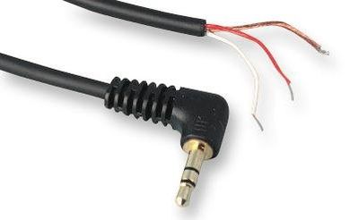 Pro Signal AUDL-73-1M 3.5mm Stereo Jack Plug to Free Bare Ends Lead, Black, 1m