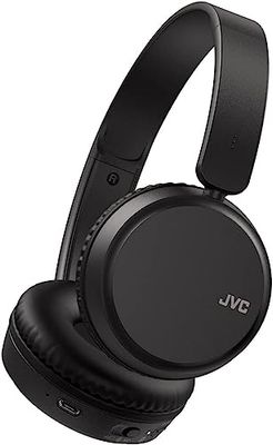 JVC HA-Z37W-B Draadloze Bluetooth On Ear Hoofdtelefoon, 35 uur draadloze luistertijd, Zachte oorkussens voor een veilige en comfortabele pasvorm, Bass Boost-functie voor dynamisch basgeluid (aan/uit)