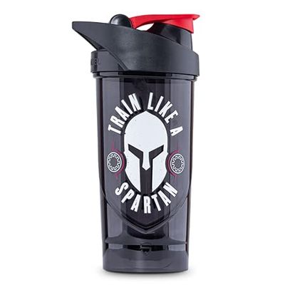 Shieldmixer Hero Pro Classic Shaker for Whey Protein Shakes and Pre Workout, BPA Free, 700 ml, Spartan