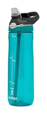 Contigo Ashland Autospout Botella Agua con Pajita Abatible, Botella Grande de 720 ml Sin BPA, Botella de Agua Deportivo, Botella a Prueba de Fugas, Adecuada para la Escuela, Gimnasio, Bicicleta