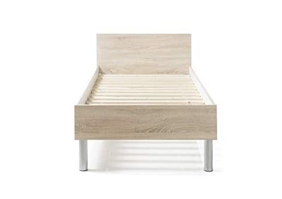 Stella Trading OPTIMUS Lit simple - imitation chêne Sonoma - 96 x 76 x 206 cm (L/H/P)