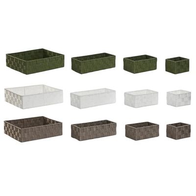 CESTA SET 4 PP METAL 31,5X29X9 3 SURT.