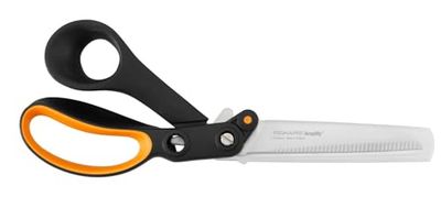 Fiskars Tesoura dentada Hardware, para destros, com tecnologia de aumento de potência, comprimento: 24 cm, lâmina de aço inoxidável/cabo de plástico, preto/laranja, amplify, 1020223