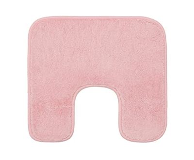 Gözze - Tappetino da Bagno Antiscivolo Premium, Con Incavo per WC, RIO, 100% Microfibra, Ideale per il WC grazie all'Incavo, 100% Microfibra, 50 x 45 cm - Rosa antico