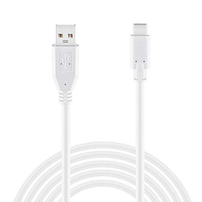 Wicked Chili - Cable de carga USB-C a USB-A, 1 pieza de 300 cm, compatible con PS5 Dualsense Controller, Nintendo Switch Pro, Xbox Series X USB C Manette, Play and Charge Kit (3 m, blanco)