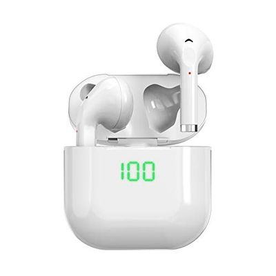 PIPRE Draadloze oordopjes, Bluetooth 5.0 oordopjes Touch Control In-Ear echte draadloze hoofdtelefoon 15 uur speeltijd met oplaadkoffer, stereo-oordopjes met geïntegreerde microfoon voor sport en werk