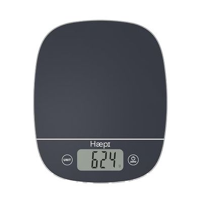 Haepi, Hoge Nauwkeurigheid 5000g/1g Elektronische Keukenweegschaal, Tarra/Vloeistof Functie, Modern Ontwerp, Groot LCD Scherm, Inclusief Batterijen, 15 Jaar Garantie