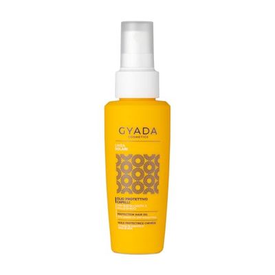 GYADA COSMETICS, Huile Solaire Protectrice pour Cheveux, répare et protège les cheveux des dommages résultant de l’exposition au soleil, à base de coque de noix, Huile de Carotte, 100 ml