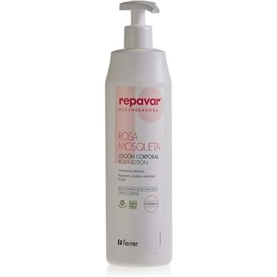 Repavar - Lotion Hydratante pour le Corps - Formule à la Rose Musquée et à la Vitamine E - Régénère et Aide à Revitaliser la Peau - Hydratation Dermique Intensive - 500 ml