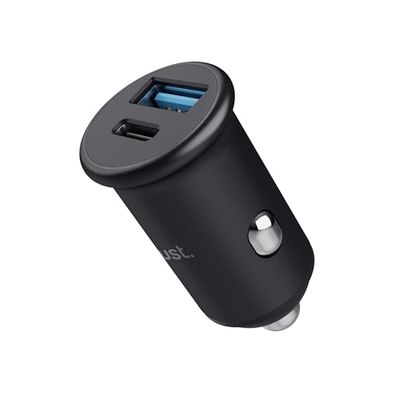 Trust Maxo 38W PD Mini Caricabatterie Auto USB C & USB, 20W USB-C PD & 18W USB-A QC3, Caricatore Auto Ricarica Rapida Doppia Porta per iPhone 15 14 13 12 Pro Max Samsung Galaxy s23 s22 s21