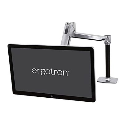 Ergotron 45-384-026 LX HD Sit Stand Desk Mount Arm for LCD Screen, Polished Aluminum