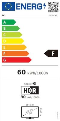 TCL 50T6C 50” QLED 4K HDR Fire TV (Smart TV med Dolby Vision & Atmos, HDR10+, Tryck & Fråga Alexa)