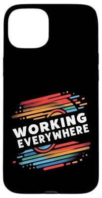 Working Everywhere Rainbow Matching Workaholic Mr Everything Case for iPhone 15 Plus