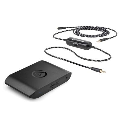 Elgato 4K X External Capture Card & Chat Link Pro – Audio Adapter, for PS5, PS4, Nintendo Switch, Capture Voice Chat, Gameplay Sound, Extra Long Cable