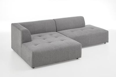 Atlantic Home Collection Set angolare, superficie XXL (circa 63 x 240 cm), design scandinavo, liberamente posizionabile nella stanza, tessuto strutturato, angolo sinistro