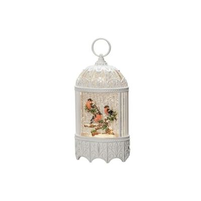 Konstsmide 4283-200 décoration de Noël, Plastique PVC, White, Bullfinchs on Branch
