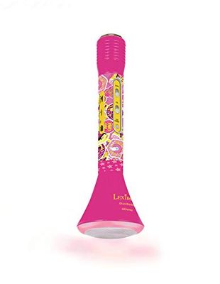 Soy Luna Lexibook Karaoké Micro Bluetooth design da ragazza, Microfono per canto con altoparlante incorporato e funzione eco, batteria ricaricabile, Rosa/Giallo, MIC200SL