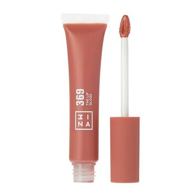 3INA MAKEUP - Vegan - The Lip Gloss 369 - Marrone Rosa - Effetto Specchio - Look Lucido - Apparenza Cremosa - Altamente Pigmentato - Lucidalabbra con Bacchetta -Formula idratante - Cruelty Free