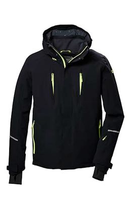 killtec Uomo Giacca da sci/giacca funzionale con cappuccio, ventilazione sotto le ascelle e paraneve KOW 26 MN JCKT, schwarz, XXL, 41931-000