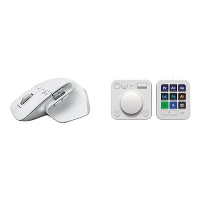 Logitech MX Master 3S - Draadloze Performance muis met Ultrasnel Scrollen, Ergo, 8K DPI, Logitech MX Creative Console,programmeerbaar toetsenblok met 9 aanpasbare lcd-toetsen en draaiknop