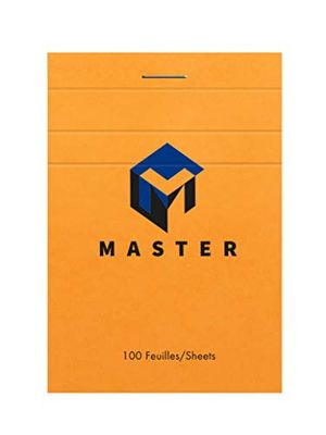 Calligraphe 10707C - Een Master Notitieblok met Een Oranje Voorkant - A7 7,4x10,5 cm - 100 Vellen met Kleine Ruitjes - 70 g Papier - Met een Gecoate Kartonnen Kaft - Merk van Clairefontaine