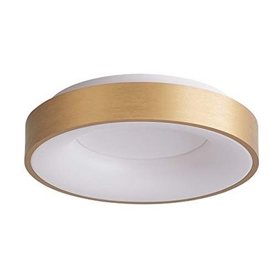 Italux Giulia - Plafonnier affleurant moderne de LED or brossé, blanc chaud 3000K 2200lm