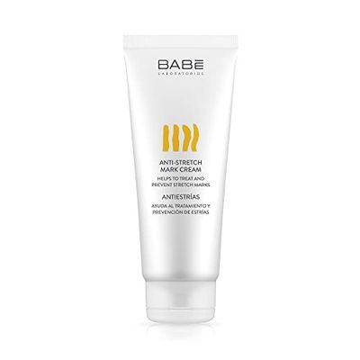 LABORATÓRIOS BABÉ Creme anti-estrias 200 ml | Corretora e reafirmante com rosa de mosquito e centella asiática, evita e atenua estrias de emagrecimento, gravidez, peito e puberdade
