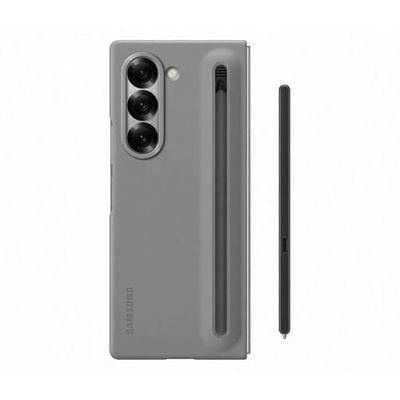 SAMSUNG S Pen Case Custodia con S Pen integrata e design sottile per Galaxy Z Fold6, Silver Shadow